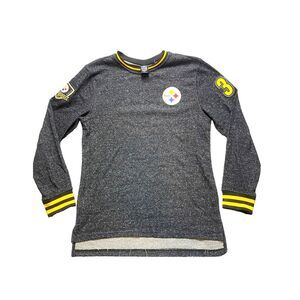Pittsburgh Steelers Sweater Adult Small Black White‎ NFL Football Patches Mens
